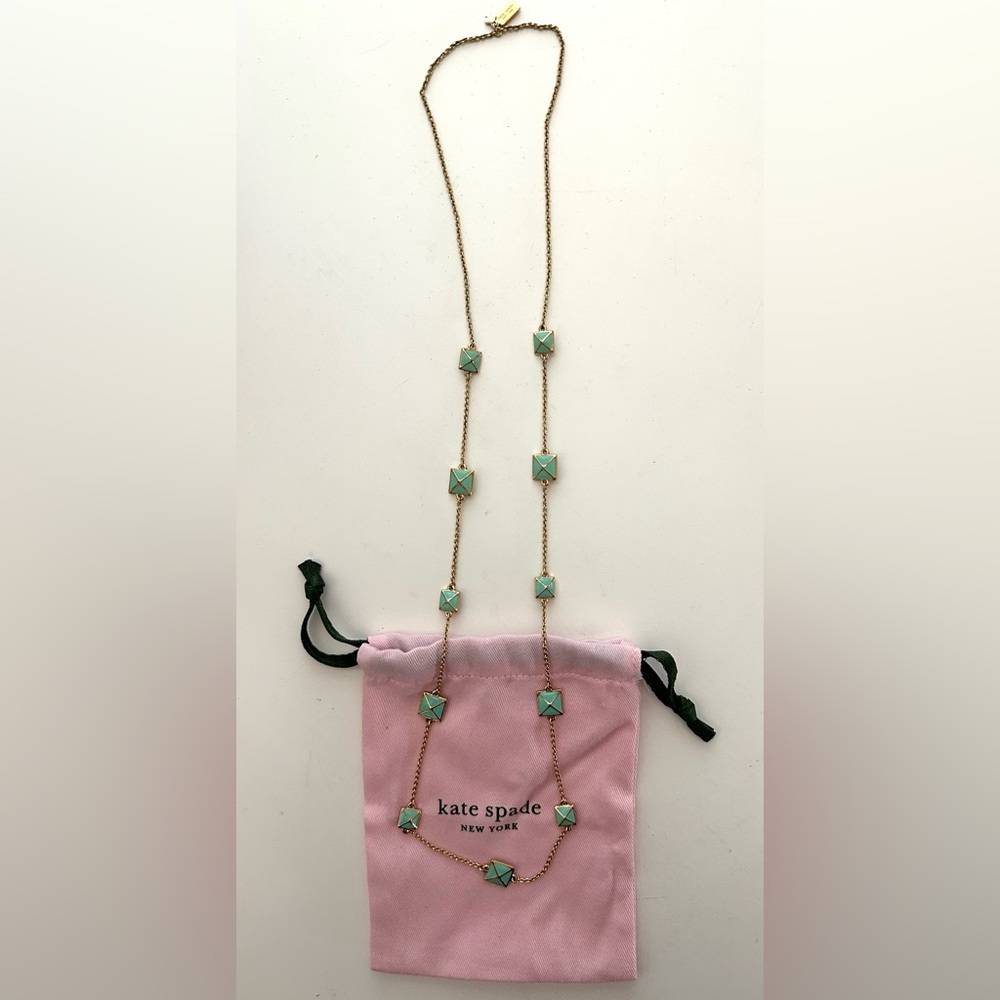 Kate Spade Gold and Turquoise Necklace